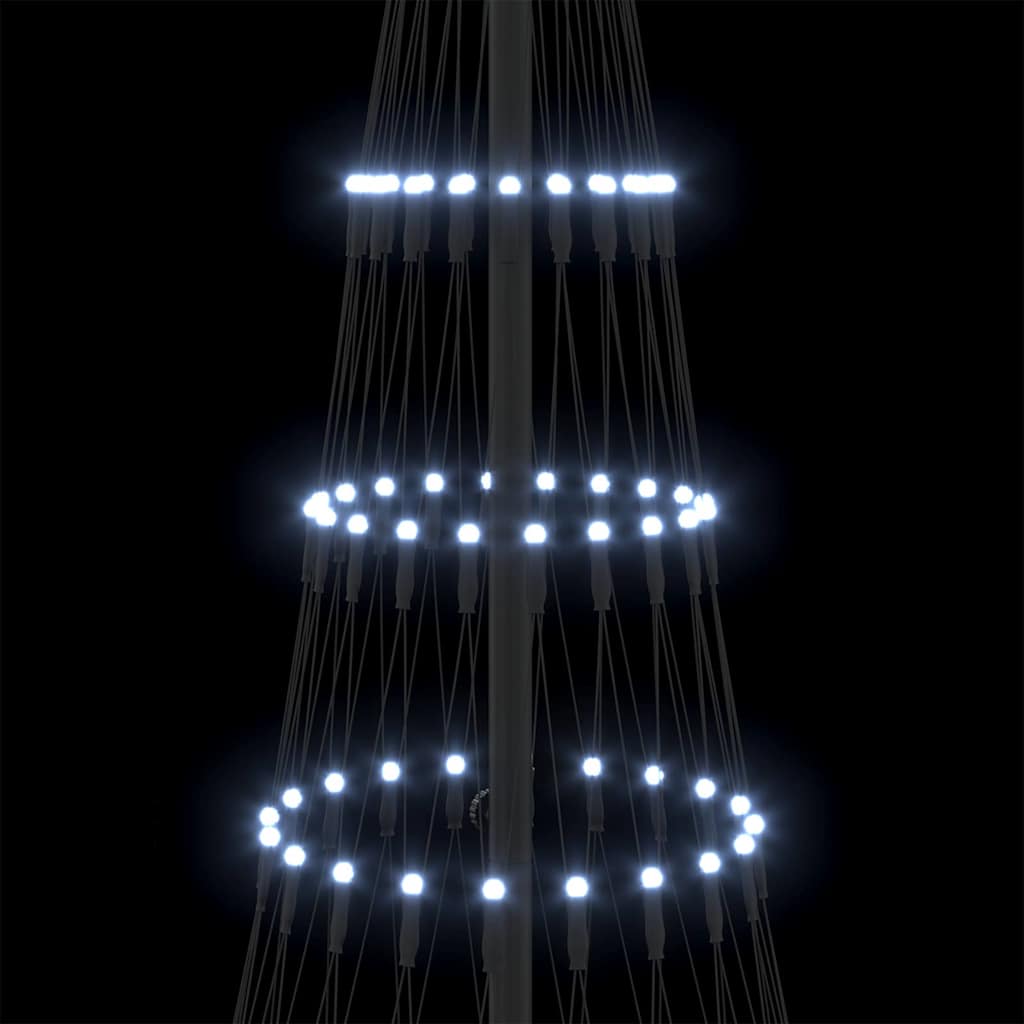 LED Christmas Tree Cool White 71 x 71 x 184.5 cm Metal